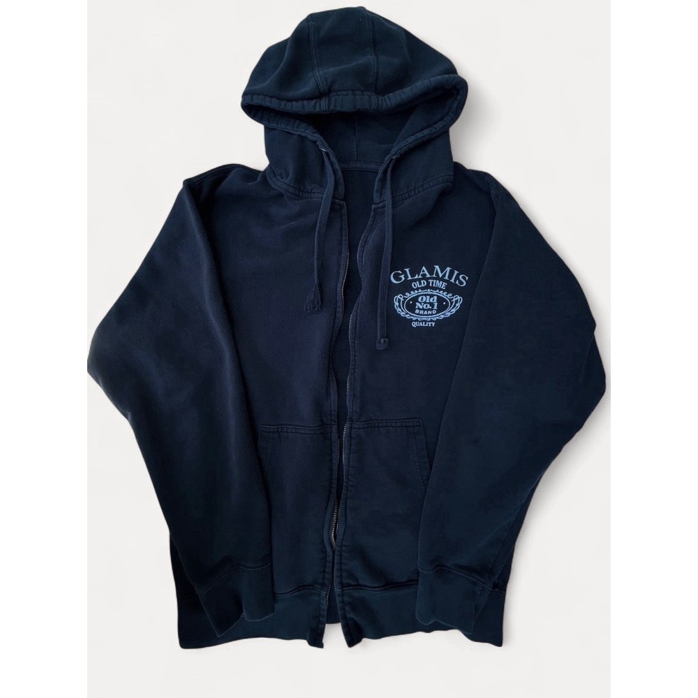 Glamis Speed Jack Daniels Black Zip Up Hoodie Adult Size Large Sweater Grunge